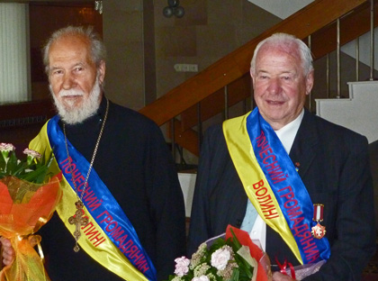 Ehrenrektor Peter Wlodek und Professor Karl-Hermann Krog