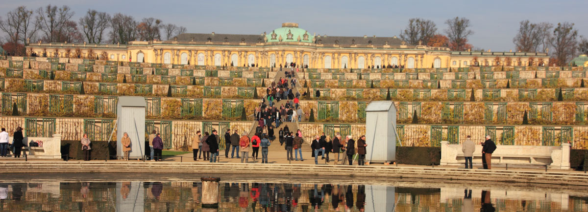 Panorama Schlo Sans-Souci in Potsdam